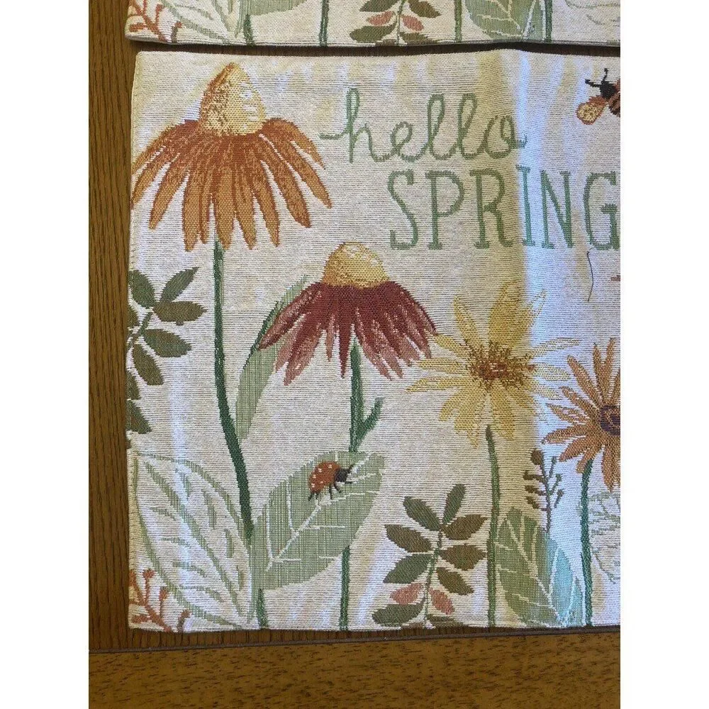 2 Hello Spring Placemats Flowers Bees Lady Bug